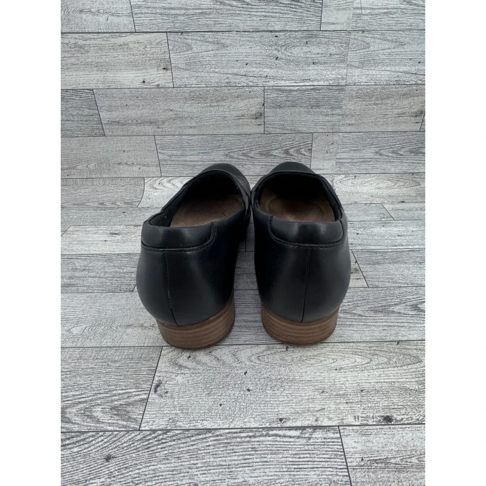 Clarks Collection Black Leather Ultimate Comfort Loafers Flats Women Sz 9W